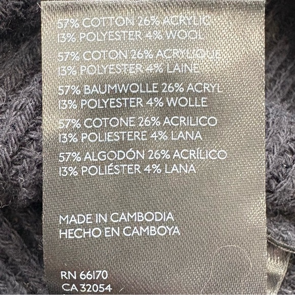 MAEVE by ANTHROPOLOGIE Cropped Turtleneck Sweater Black Small - Picture 4 of 8